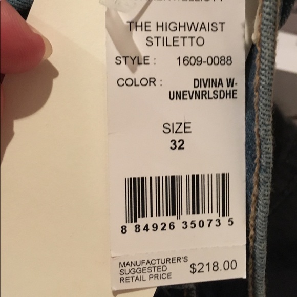 NWT Current/Elliott The Highwaist Stiletto Divina - Picture 4 of 8